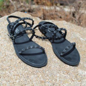 Black Studded Jelly Sandal